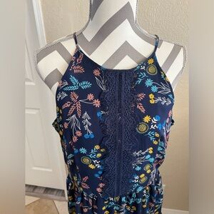 Maxi Dress Navy Floral